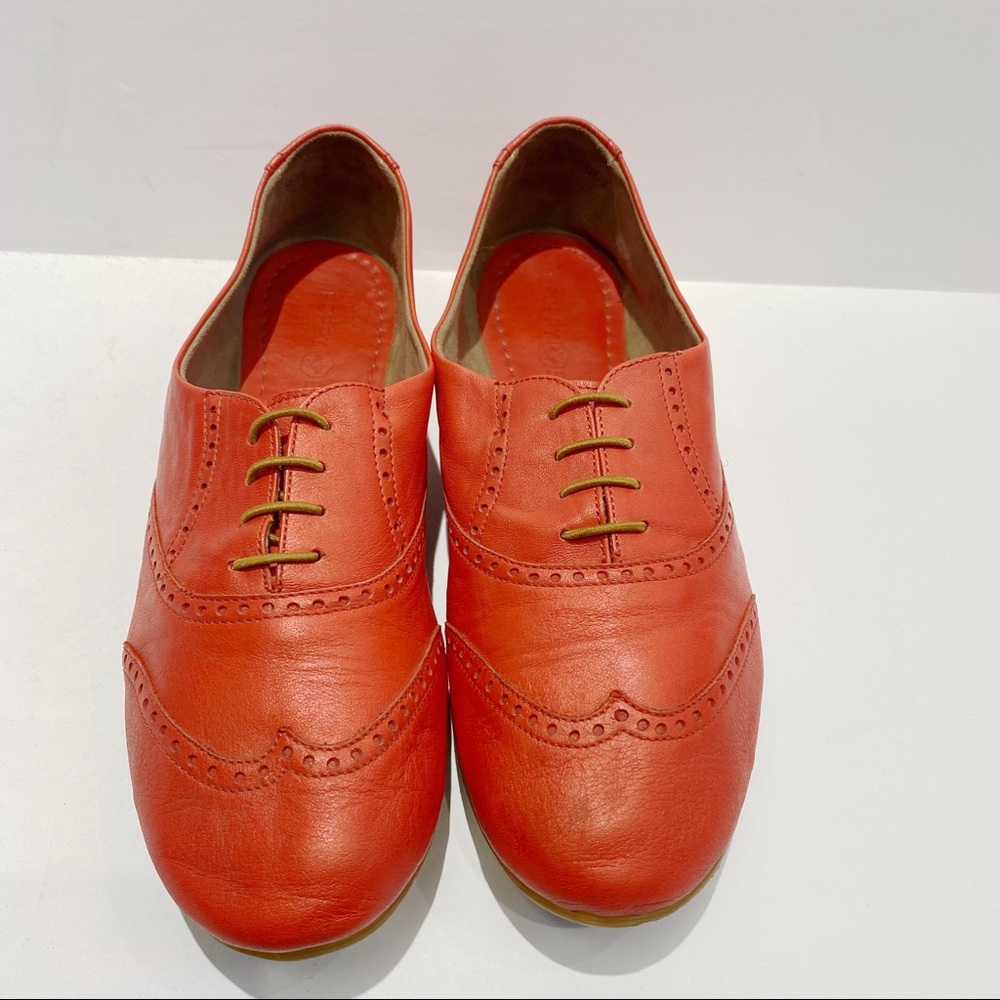 Poppy Barley leather Oxford flat shoes